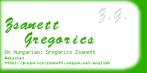 zsanett gregorics business card